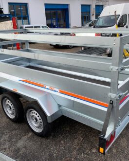 Remolque de caja con 2 ejes con freno de inercia y estacionamiento